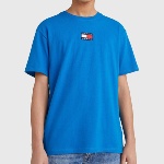 T Shirt Tommy Jeans homme Badge Tee bleu regatta