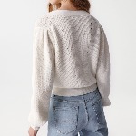 Gilet cardigan Salsa femme blanc light pearl