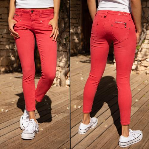 Pantalon 7/8 éme femme Freeman T Porter Alexa Cropped rouge