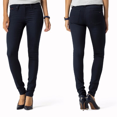 Jeans skinny femme Tommy Hilfiger modèle Nora bleu foncé