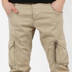 Pantalon cargo type Treillis Le Temps des Cerises Alban beige