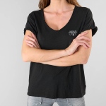 T Shirt Le Temps des Cerises femme Isabella noir