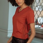 Top femme Freeman T Porter Tavie Plain Red Ochre