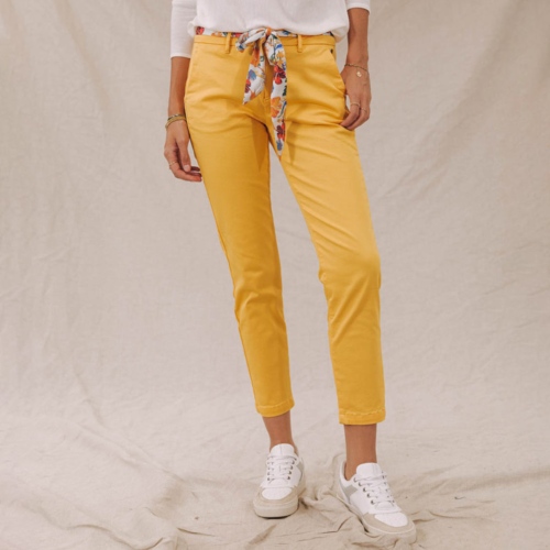 Chino femme Freeman T Porter Claudia jaune spectra yellow