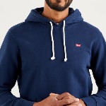 Sweat Levis homme bleu marine logo rouge