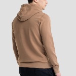 Sweat capuche Replay Jeans beige marron safari