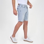 Short en jeans homme Le Temps des Cerises Landrew bleu clair