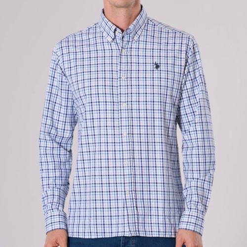 Chemise Us Polo Assn Dirk en coton blanc rayé