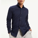 Chemise Tommy Hilfiger "Sabim" bleu peacoat logo tommy hilfiger brodé