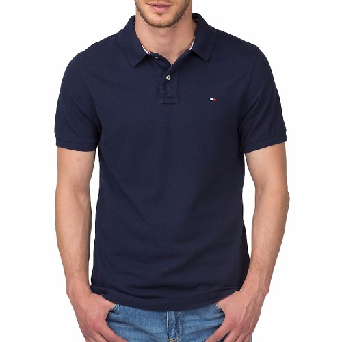 Polo Tommy Hilfiger homme modèle Pilot Polo bleu marine