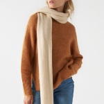 Pull en laine et mohair camel Salsa pour femme