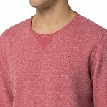 Sweat Tommy Hilfiger homme en coton chiné rouge chili pepper