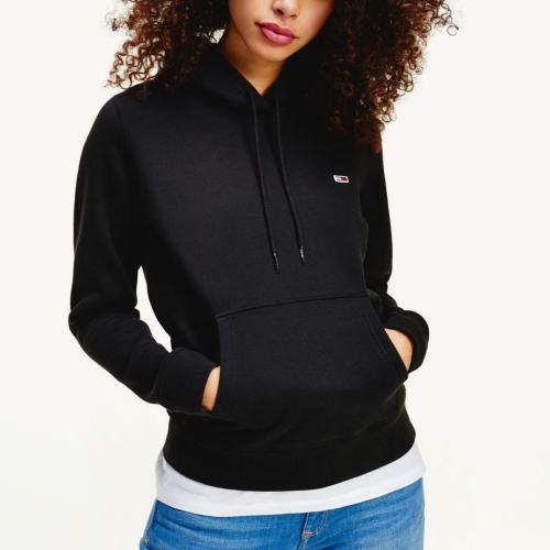 Sweat capuche femme Tommy Hilfiger Jeans noir