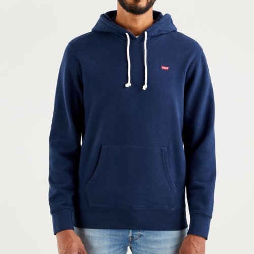 Sweat Levis homme bleu marine logo rouge