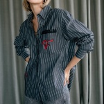 Chemise Freeman T Porter Chella Patches grise