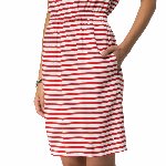 Robe rayée Tommy Hilfiger en viscose rouge et blanc