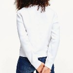 Sweat femme Tommy Hilfiger Jeans blanc