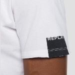 T Shirt col V Replay Jeans blanc