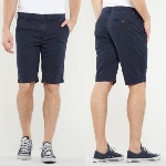 Short chino Le Temps des Cerises Homme Robin bleu marine