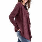 Gilet Le Temps des Cerises femme coupe cardigan modèle Pulsar bordeaux