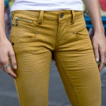 Jean femme Freeman T Porter Alexa Magic Slim jaune golden palm