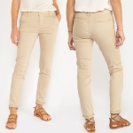 Pantalon chino Le Temps des Cerises modèle Dyli beige safari