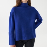 Pull en laine et cachemire bleu Salsa pour femme