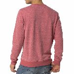 Sweat Tommy Hilfiger homme en coton chiné rouge chili pepper