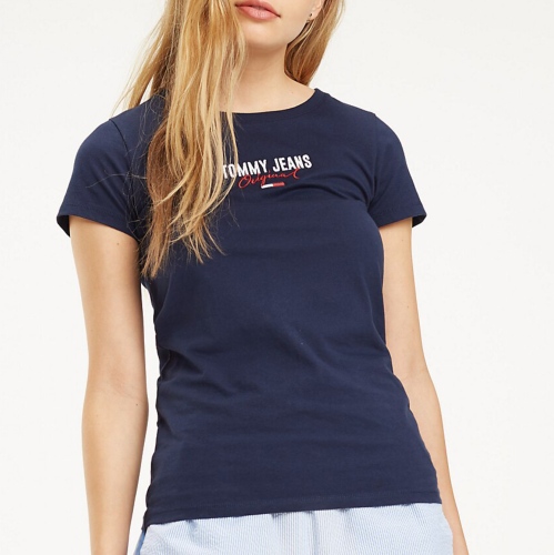 T Shirt femme Tommy Hilfiger / Tommy Jeans bleu marine