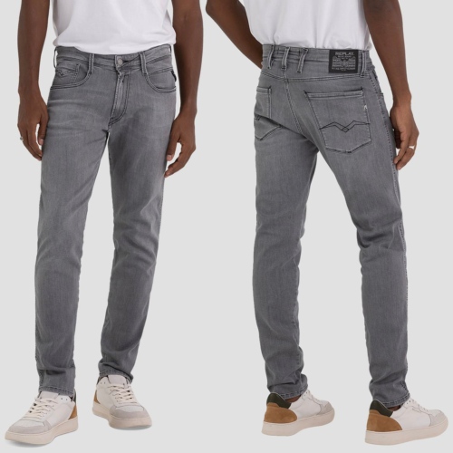 Jeans Replay anbass slim gris