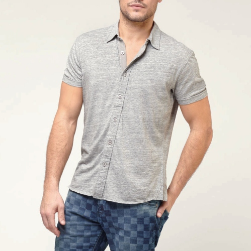 Polo Chemise Le Temps des Cerises homme Jacob gris