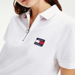 Polo femme Tommy Hilfiger Jeans blanc