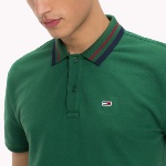 Polo Tommy Hilfiger Jeans homme vert hunter green