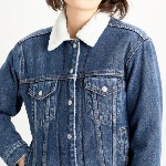 Blouson en jean fourré Levis femme Sherpa Trucker