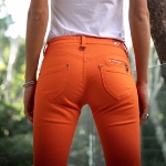 Jean 7/8 éme femme Freeman T Porter Alexa Cropped orange tigerlily