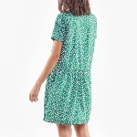 Robe Le Temps des Cerises Mirama Liberty vert tropical