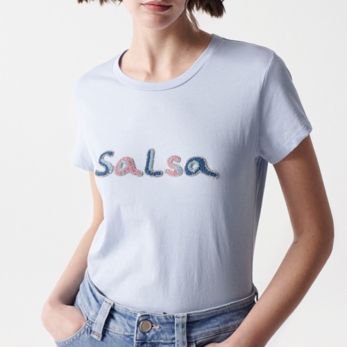 T Shirt bleu Salsa Jeans pour femme