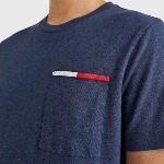 T Shirt Tommy Hilfiger homme bleu marine avec poche