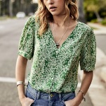 Top / Chemisier Freeman T Porter Torelle Bucolic liberty vert