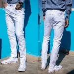 Pantalon blanc Freeman T Porter homme Dustee Neach slim