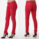 Jean femme Freeman T Porter Alexa Magic Slim rouge fushia