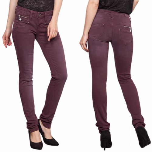 Jean femme Freeman T Porter  Alexa Slim Magic Color violet sassafras