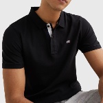 Polo noir Tommy Hilfiger pour homme