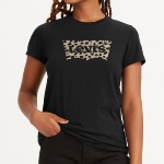 T Shirt Levis femme Perfect Leopard Tee noir