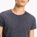 T Shirt Tommy Hilfiger Jeans homme en coton chiné bleu marine