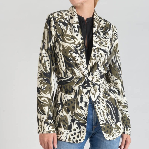 Veste blazer femme Le Temps des Cerises Salome motif imprimé