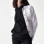 Veste en jeans blanc Salsa femme