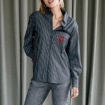 Chemise Freeman T Porter Chella Patches grise