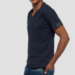 T Shirt Replay Jeans bleu marine pour homme