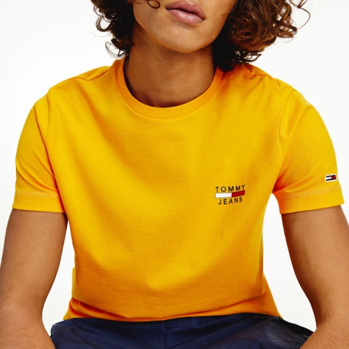 T Shirt Tommy Hilfiger jaune avec logo Tommy Jeans